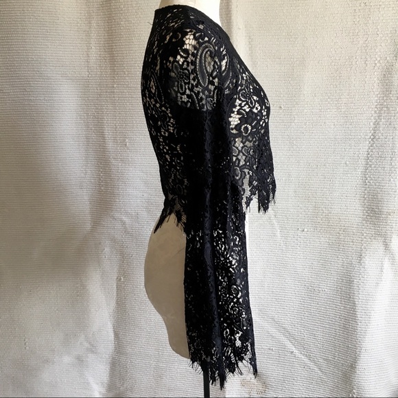 For Love & Lemons !Halloween Queen! Lace Crop Top - Picture 4 of 8